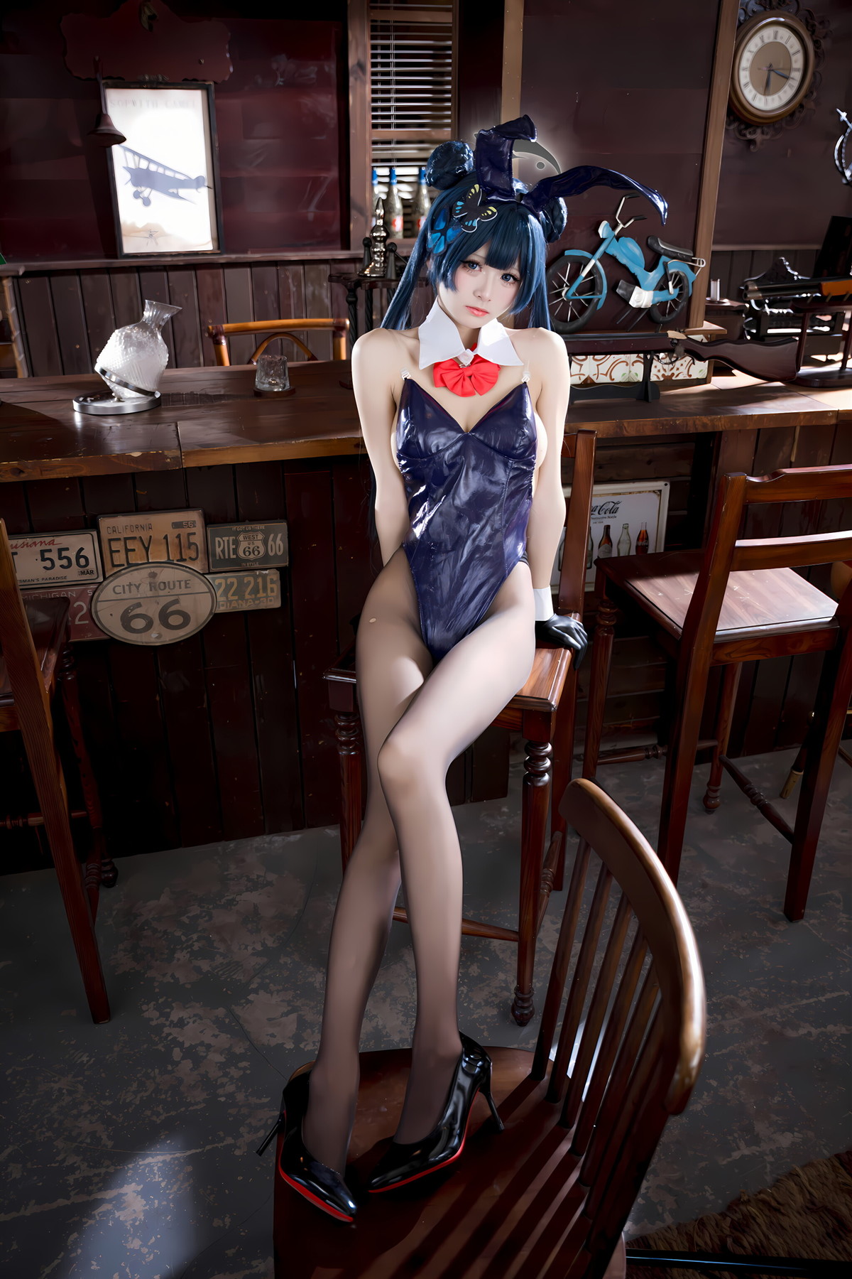Cosplay 九柒喵 – 蔚蓝档案 龙华妃咲 兔女郎
