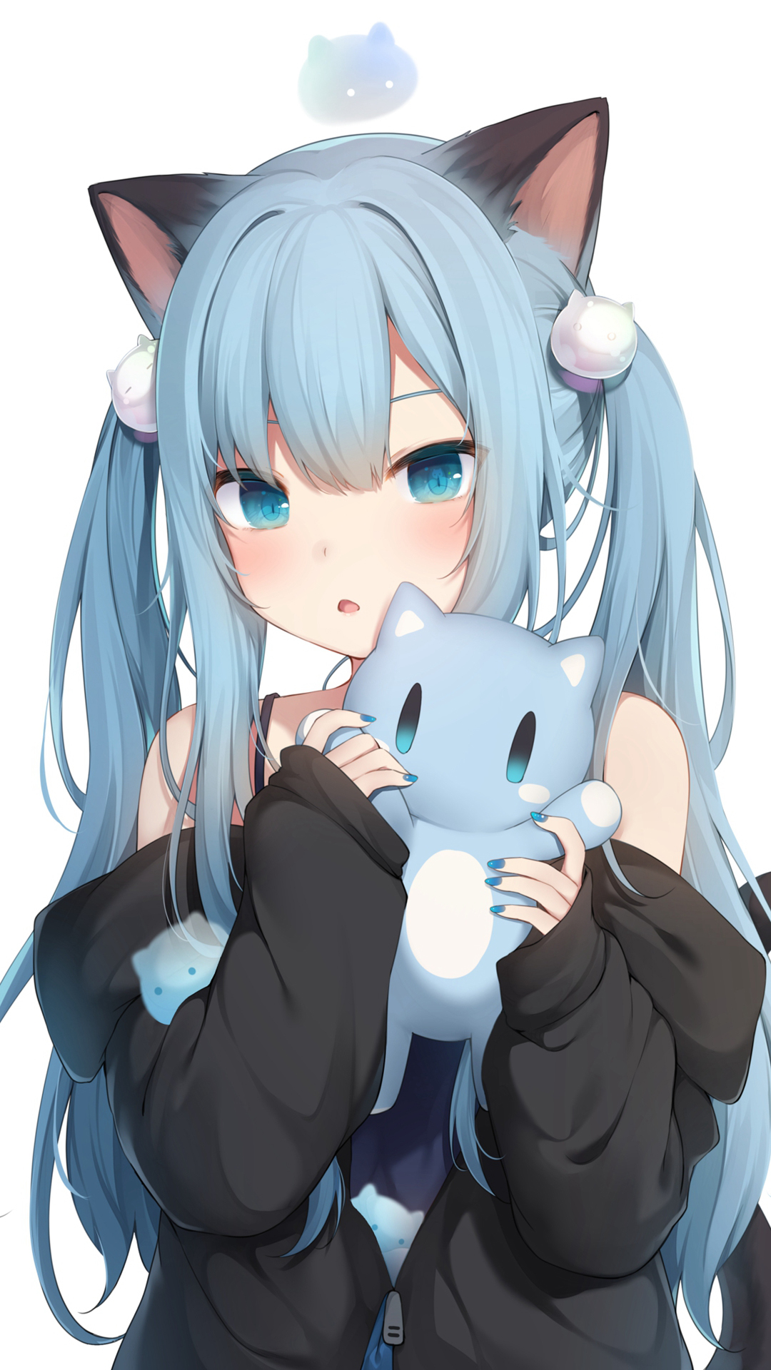 花海中的白裙动漫少女