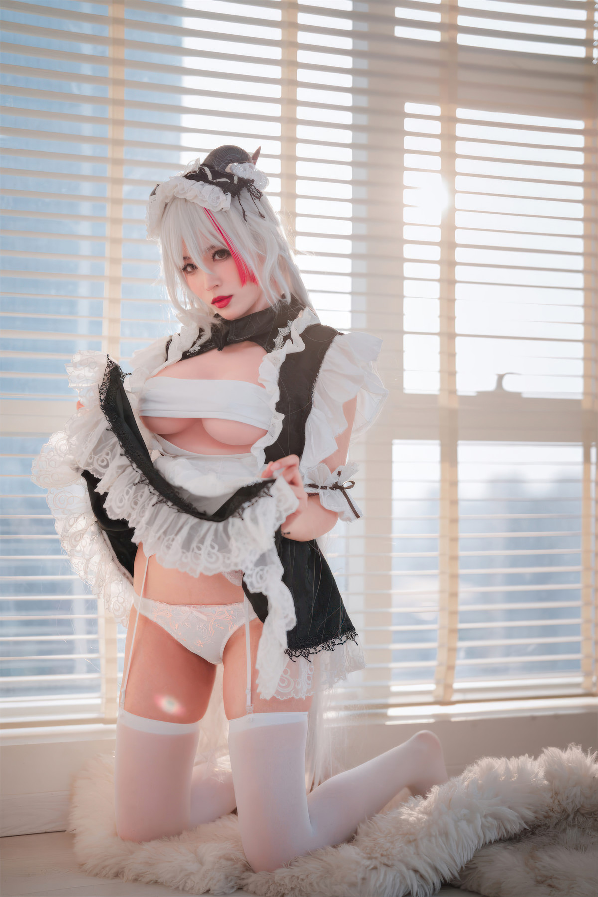 Cosplay 轩萧学姐 碧蓝航线 埃吉尔女仆(60P)