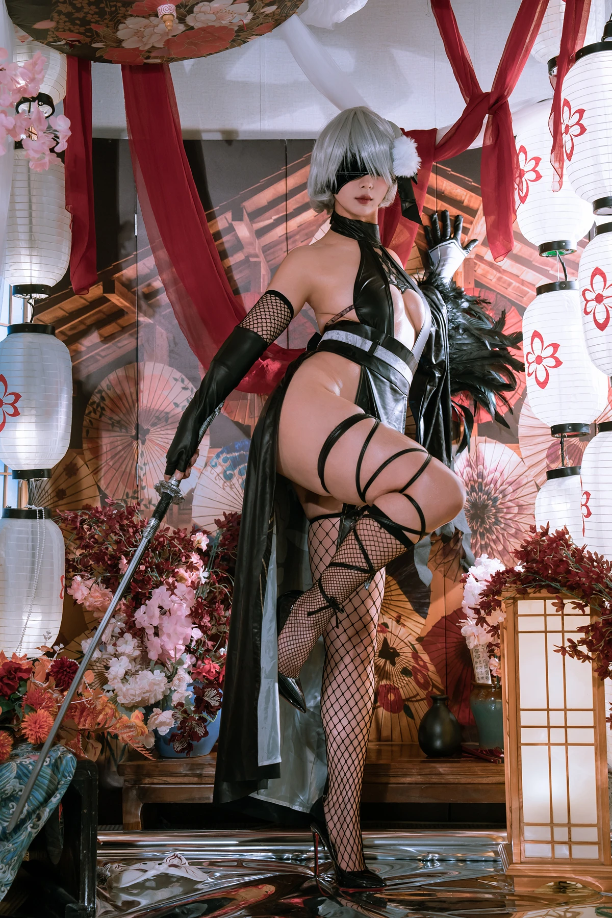Cosplay 云溪溪Yunx1x1 & 奶桃 – 2B本 YoRHa No.2 Type B 下 Set.01