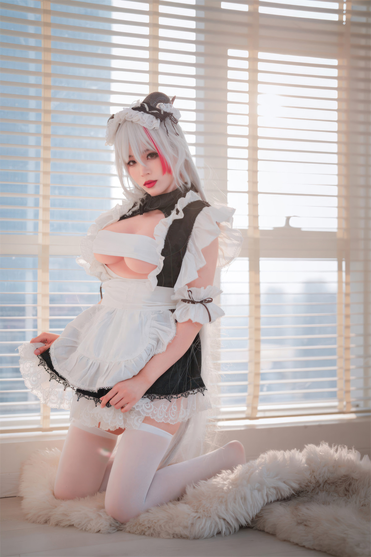 Cosplay 轩萧学姐 碧蓝航线 埃吉尔女仆(60P)