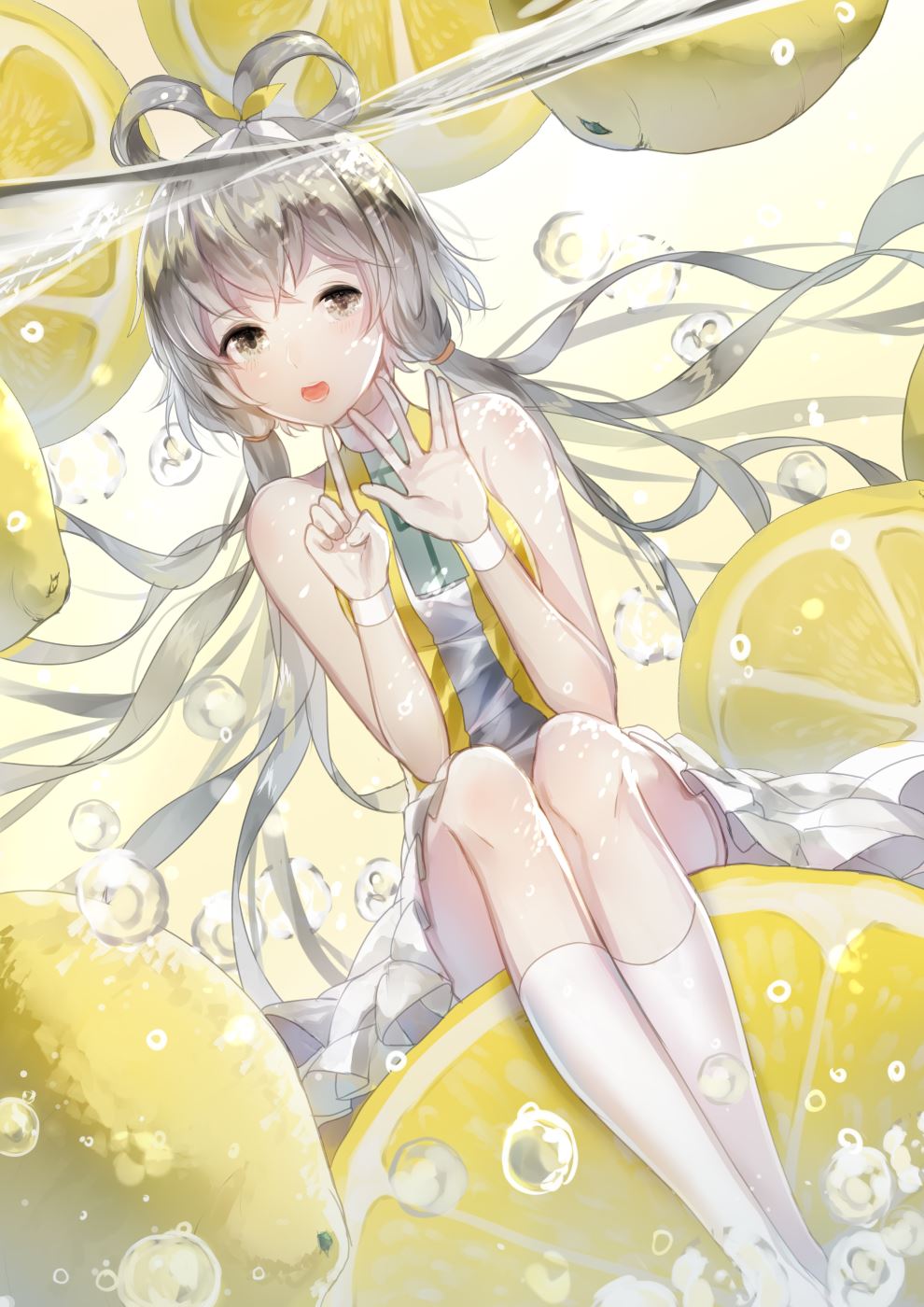 柠檬主题动漫美少女高清唯美图片
