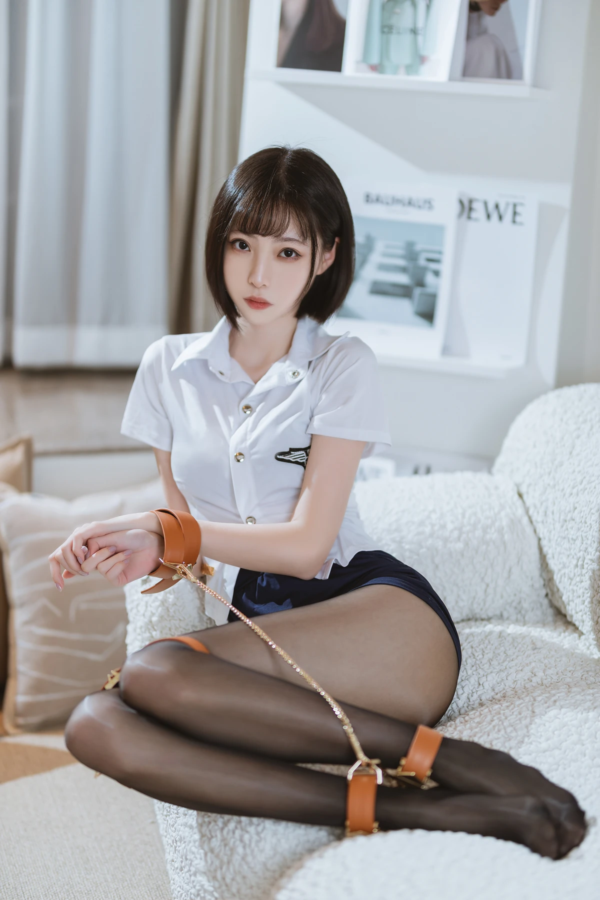 Cosplay 许岚LAN – 束缚黑色丝袜