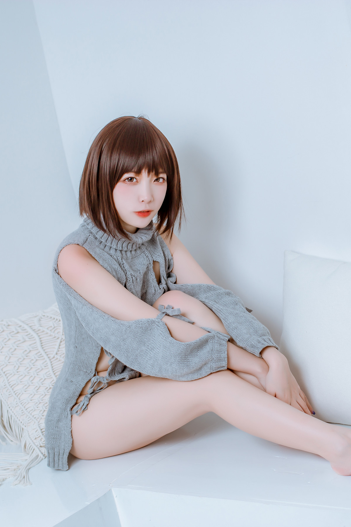 Cosplay 二佐Nisa 私房洞洞毛衣(32P)