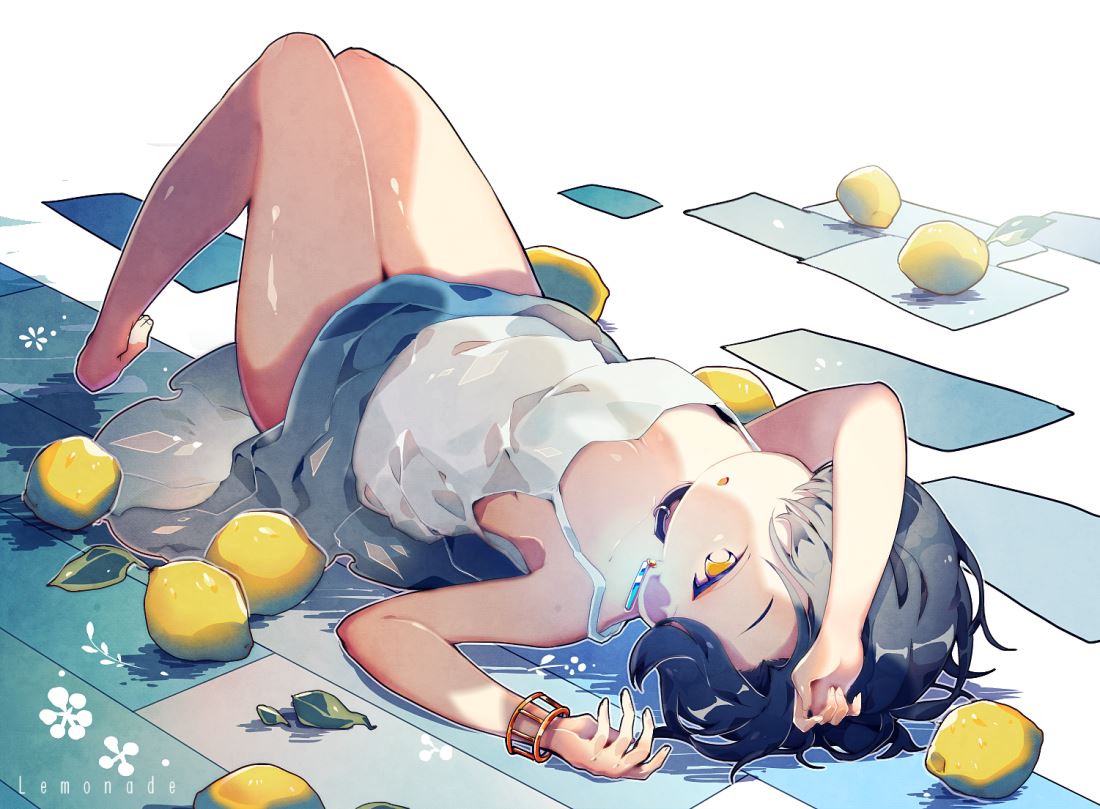 柠檬主题动漫美少女高清唯美图片