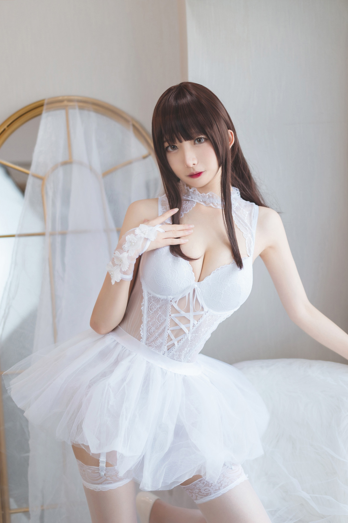 Cosplay 封疆疆v 白色纱裙(45P)