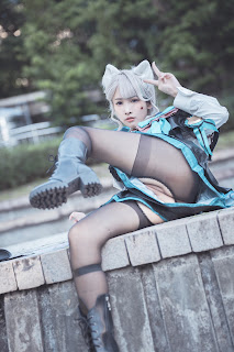 Coser@慕慕Momo – 原神 Genshin 琳妮特的色情魔術 室外