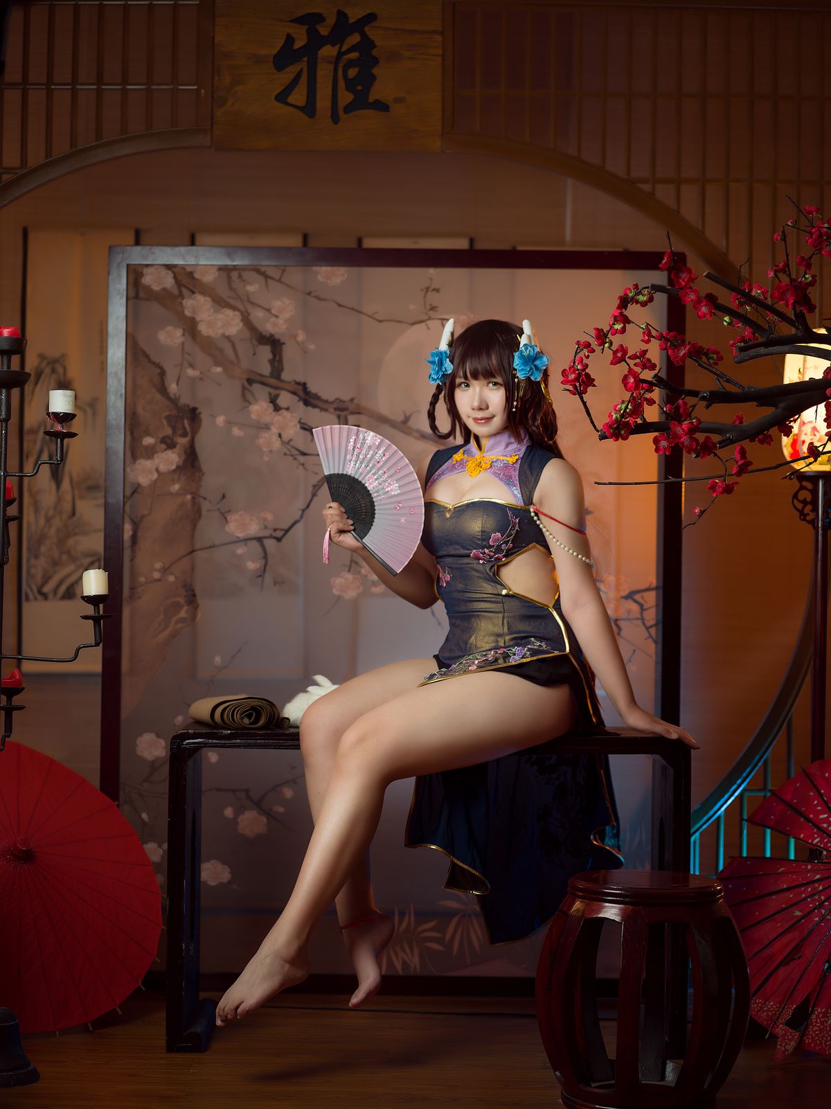 Coser@麻花麻花酱 – 比睿旗袍 (32P)
