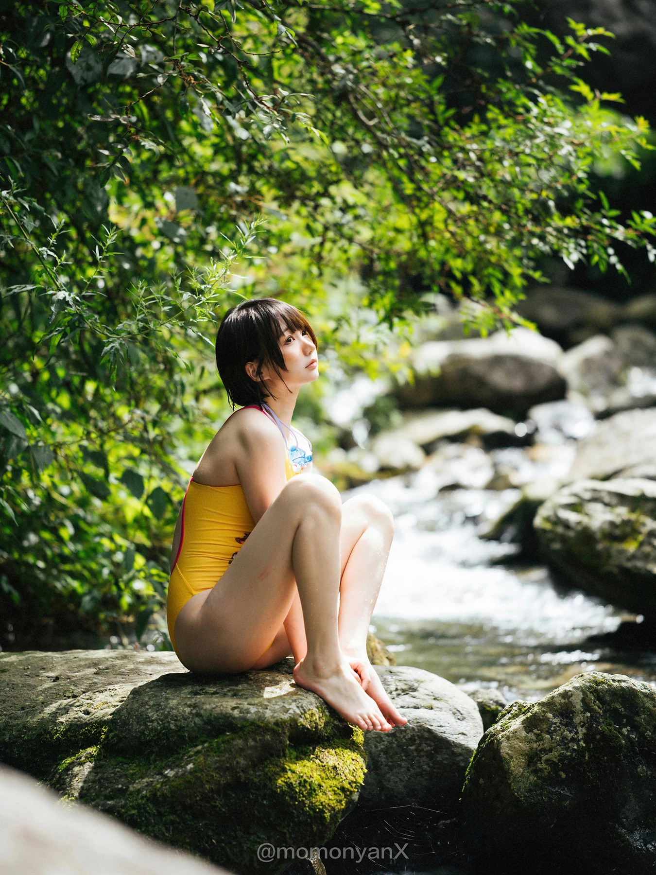 Shizuku しずく, 写真集 Fantia 原魔物喵 「夏の小川」 Set.01