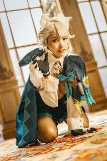 Coser@慕慕Momo – 原神 Genshin 琳妮特的色情魔術 室内