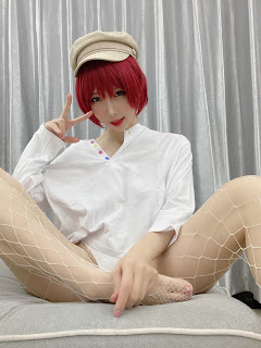 Coser@Kano Nozomi (鹿野希) Vol.10 红发白网袜