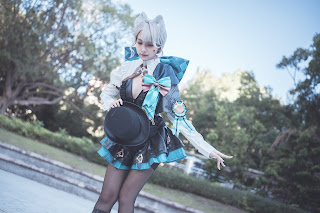 Coser@慕慕Momo – 原神 Genshin 琳妮特的色情魔術 室外