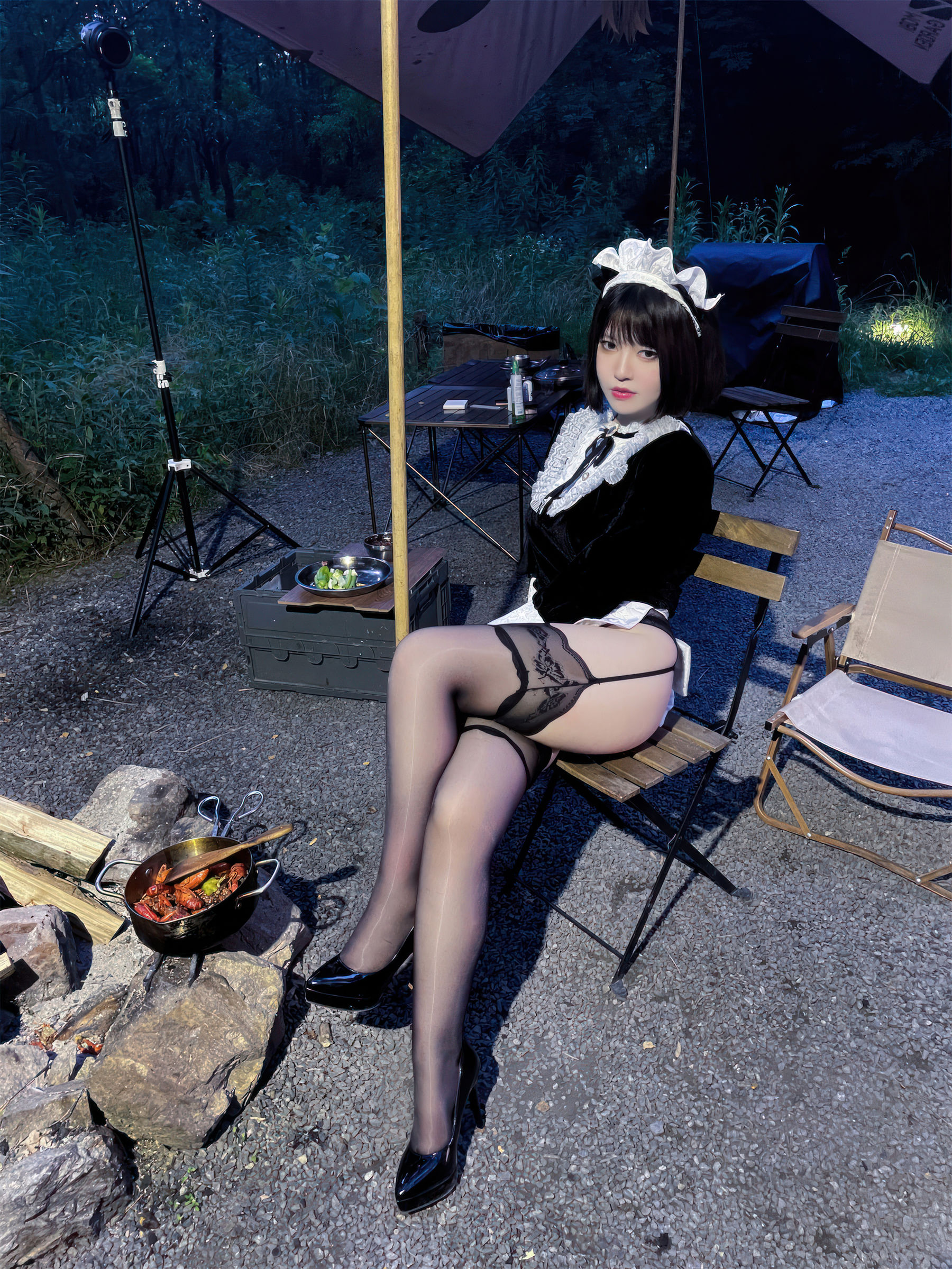 可爱人气Coser 面饼仙儿&半半子 - Maid姉妹