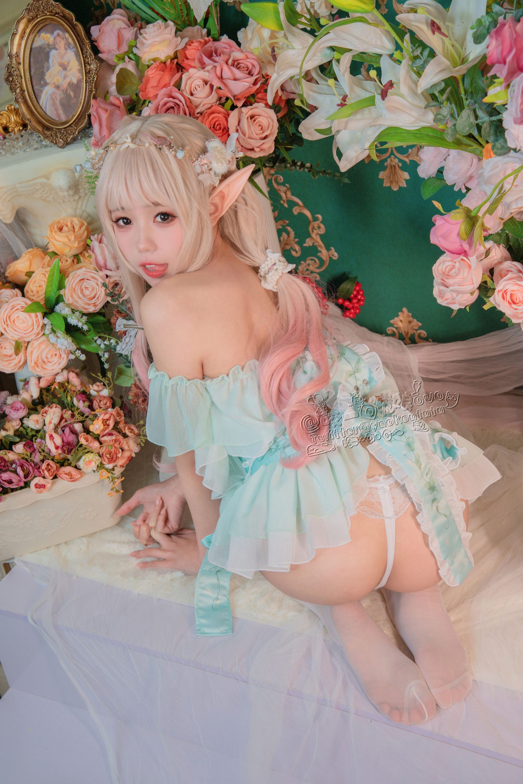 [福利COS] 咬一口兔娘 - 豌豆公主的秘密花房