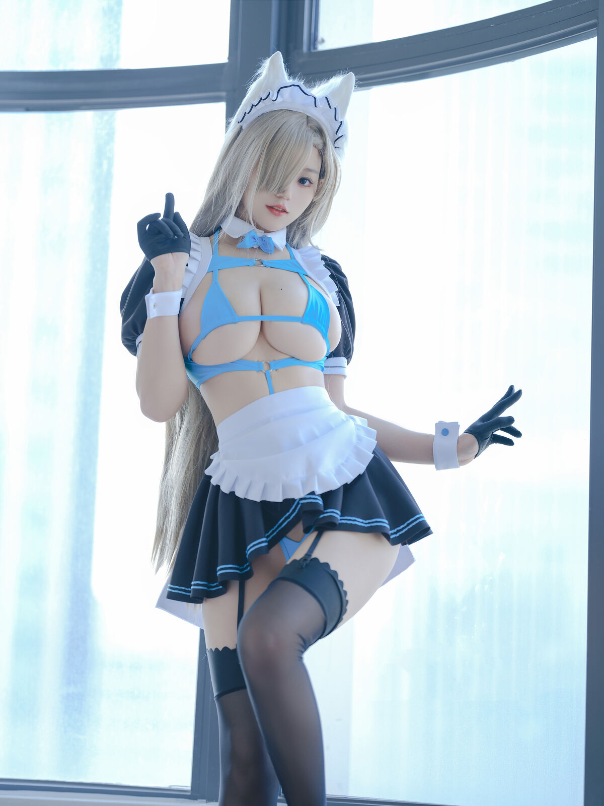 Coser@小仓千代w – 蔚蓝档案 一之濑明日奈 女仆 (22P)