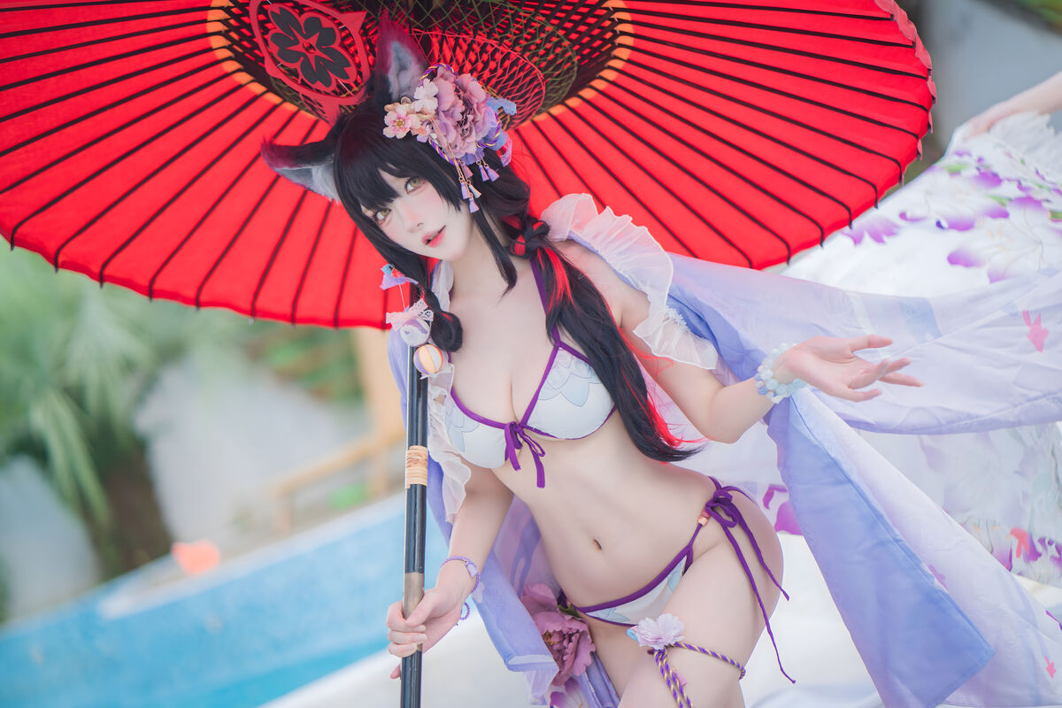 Coser@阿包也是兔娘 – 蔚蓝档案 狐坂若藻 水着 (33P)