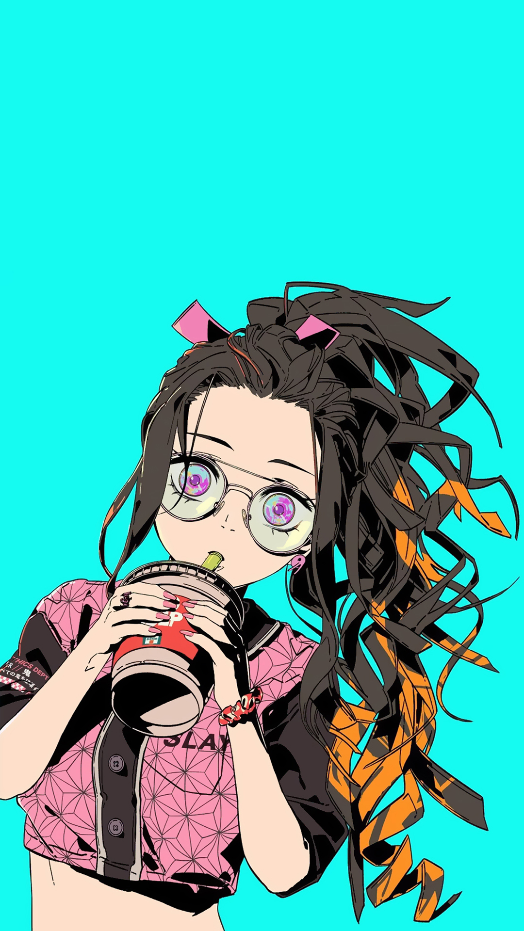 鬼灭之刃美女手绘图片