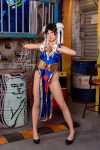 Cosplay 黏黏团子兔 – 2月作品『街霸-春丽』桃花旗袍 Set.01