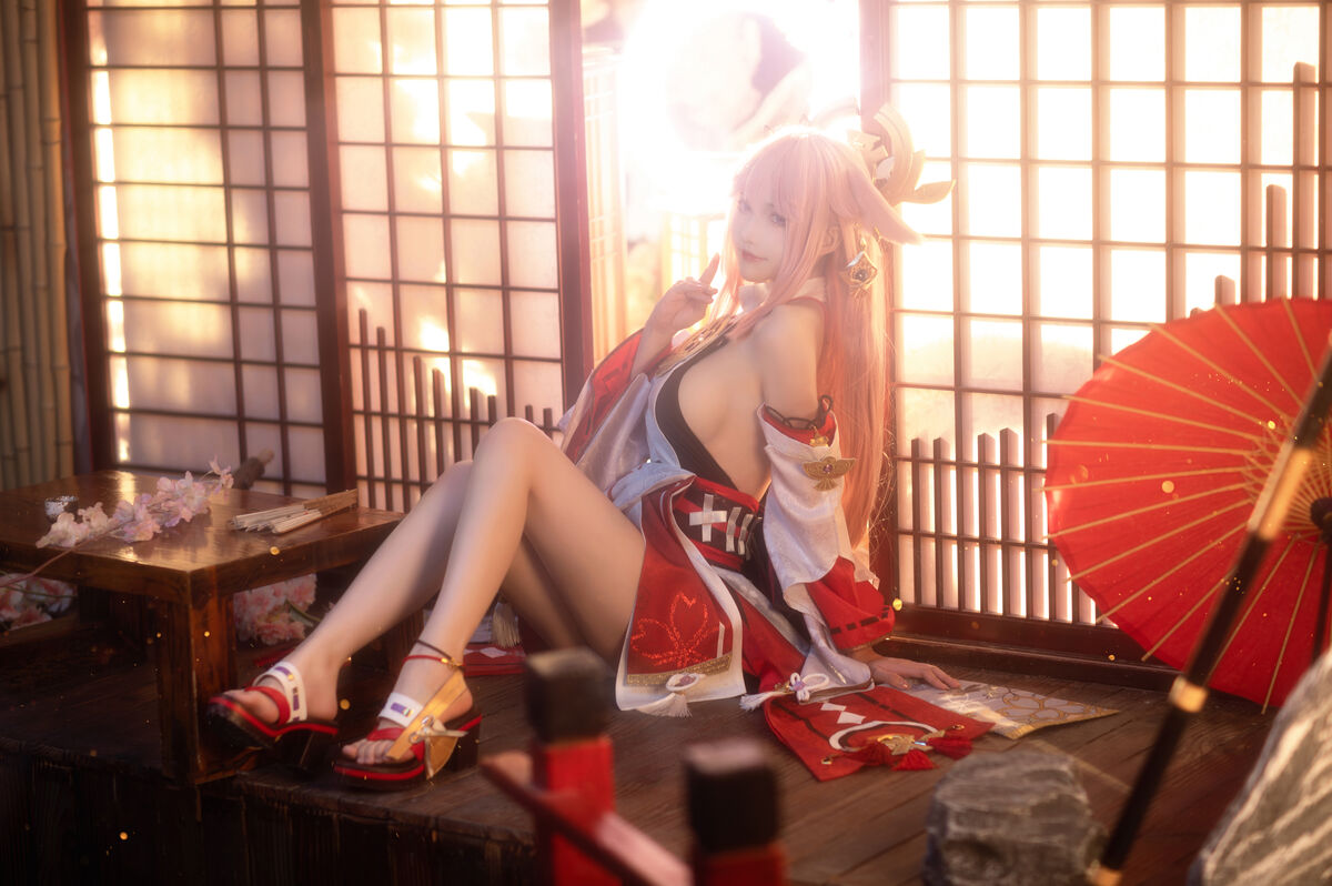 Coser@花兮_honoka – 原神 八重神子 (11P)