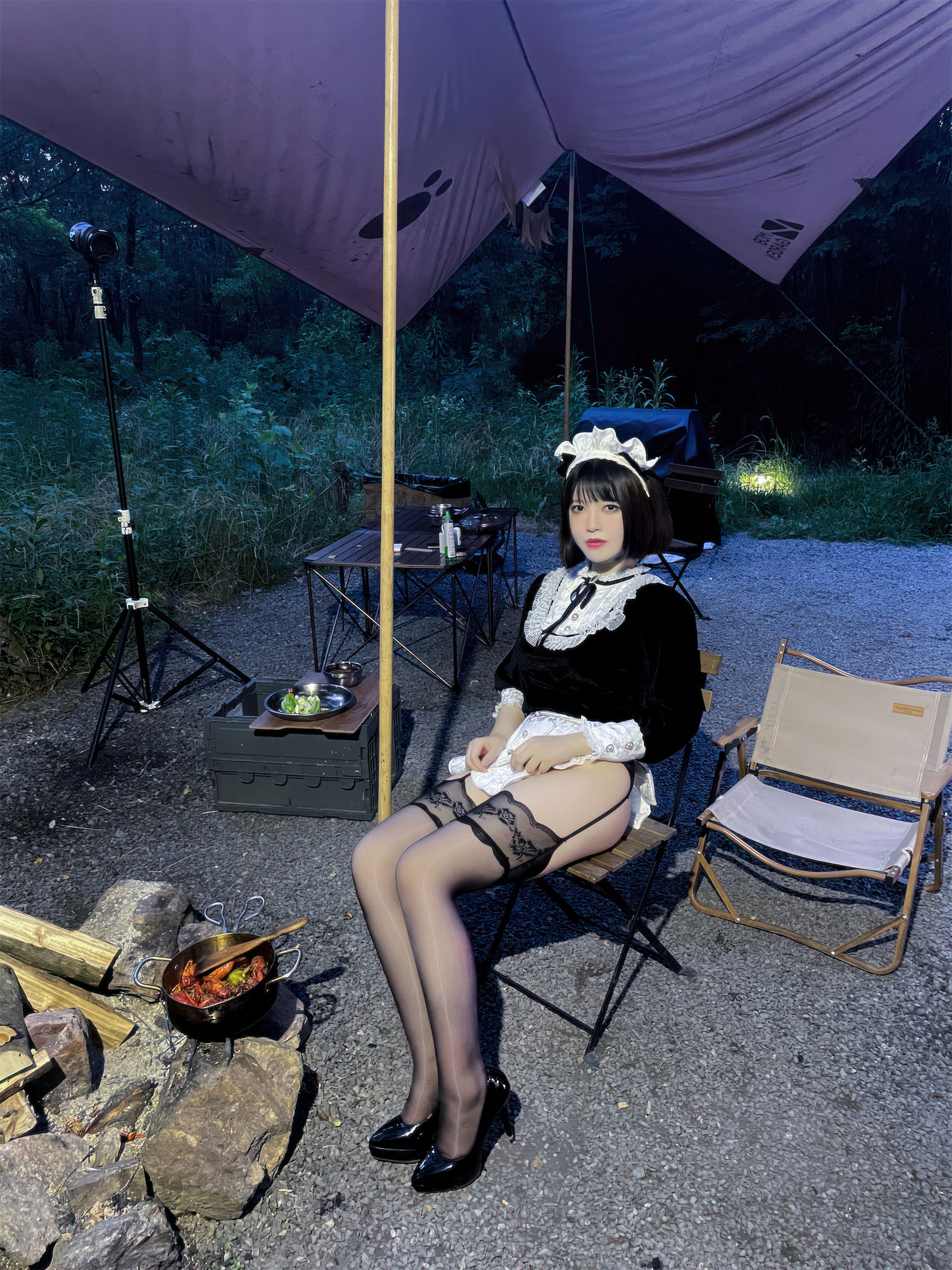 可爱人气Coser 面饼仙儿&半半子 - Maid姉妹