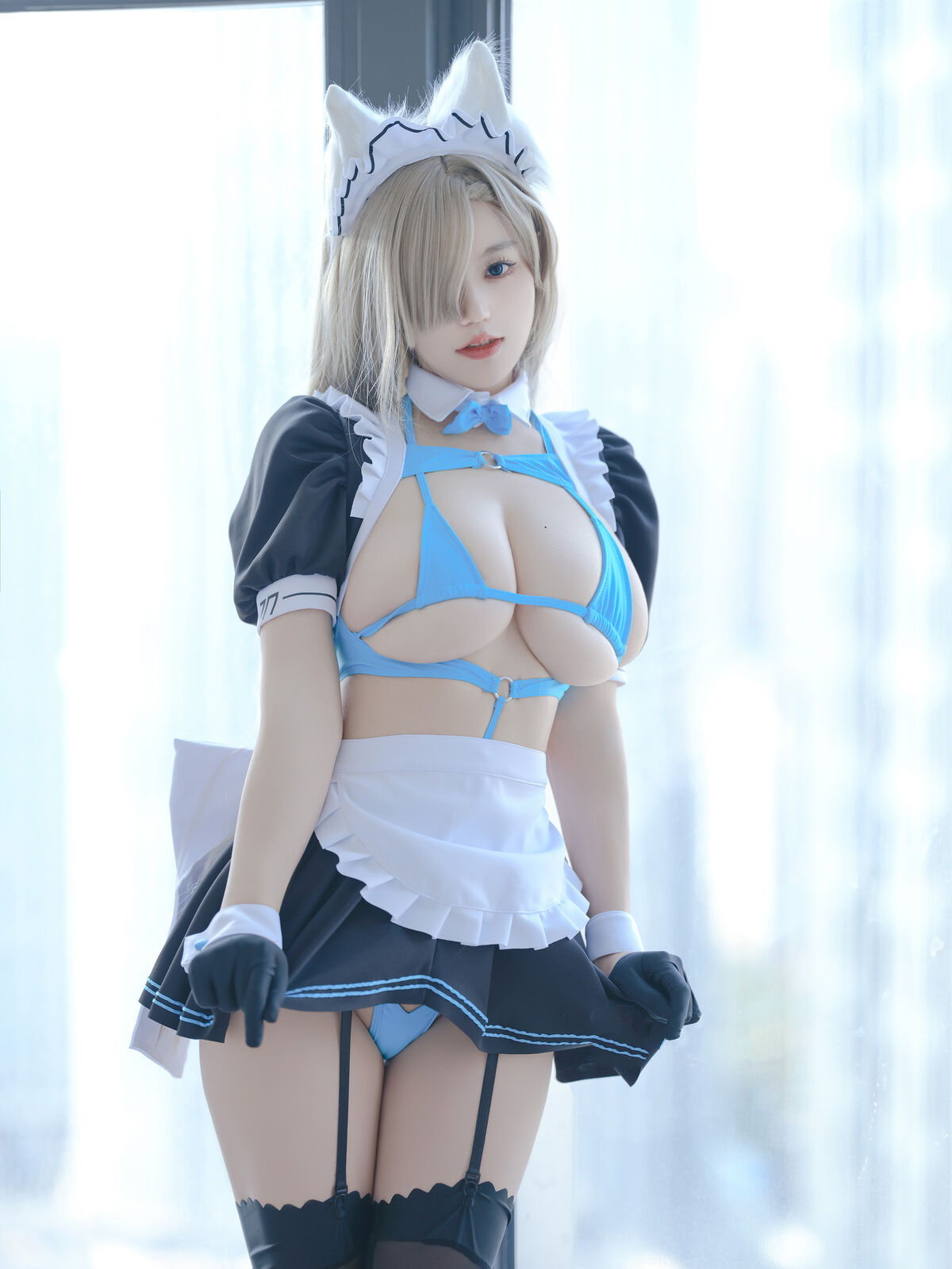 Coser@小仓千代w – 蔚蓝档案 一之濑明日奈 女仆 (22P)