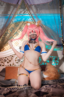 [CreamSoda] Bambi (밤비) – Cosplay Tamamo + Kama (FGO)