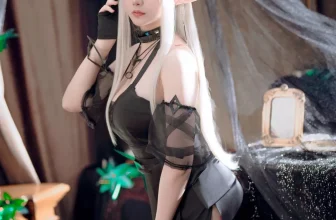 Coser小姐姐星之遲遲明日方舟本-Heartbeat主題性感多套服飾系列秀完美身材誘惑寫真 5