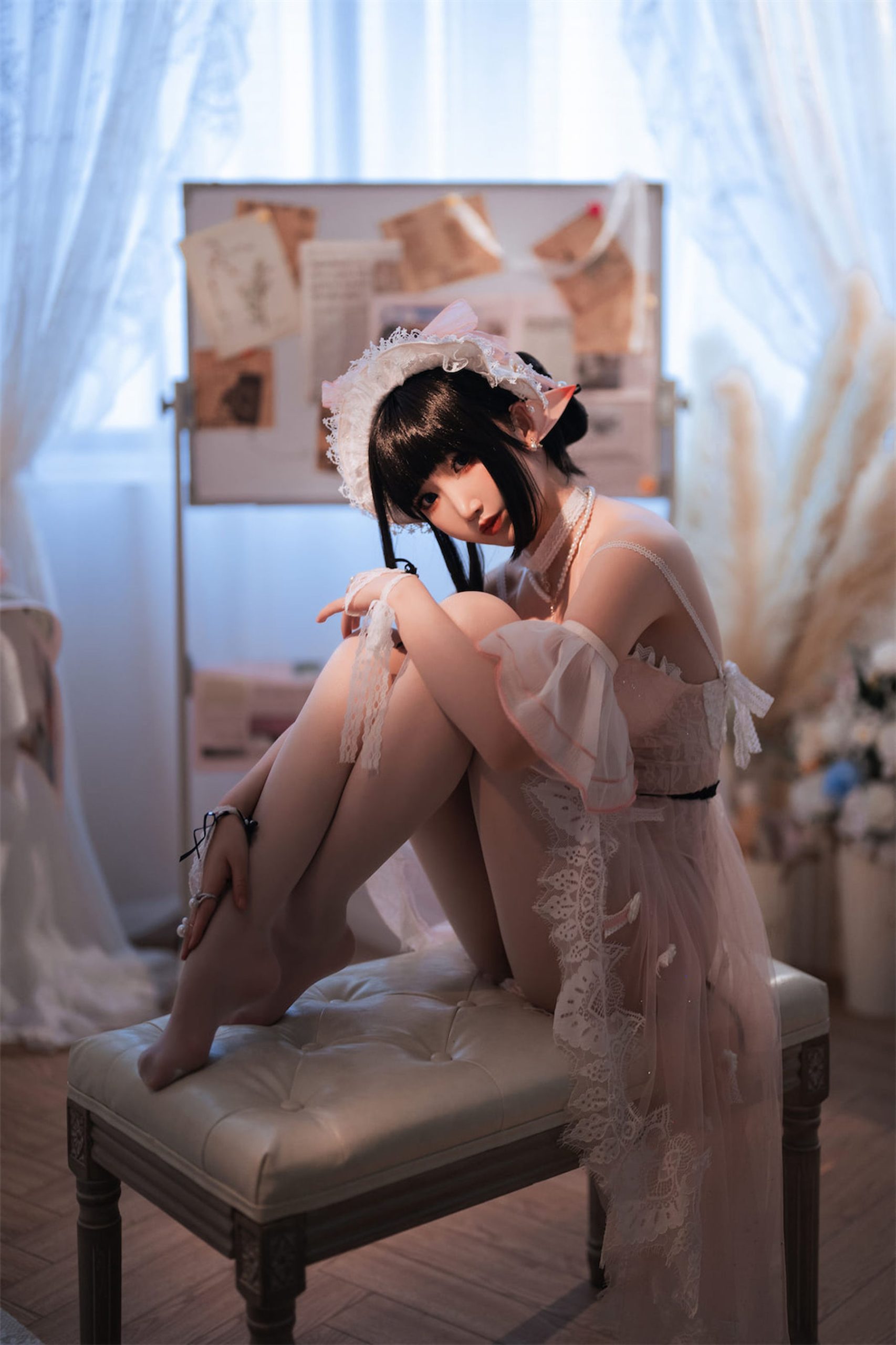 [福利COS] 可爱人气Coser面饼仙儿&半半子 - Arknights 黑x森蚺バレエ
