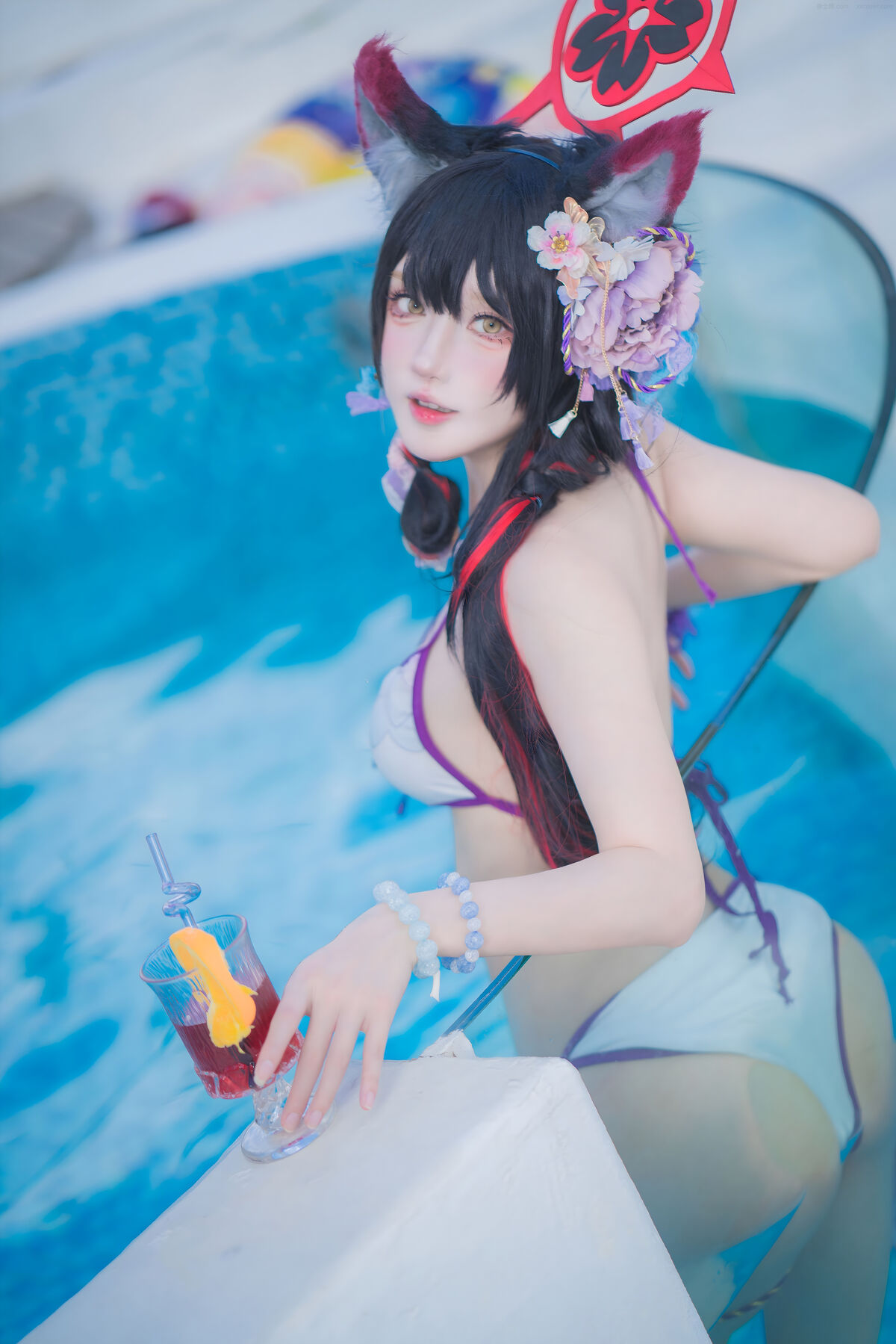 Coser@阿包也是兔娘 – 蔚蓝档案 狐坂若藻 水着 (33P)