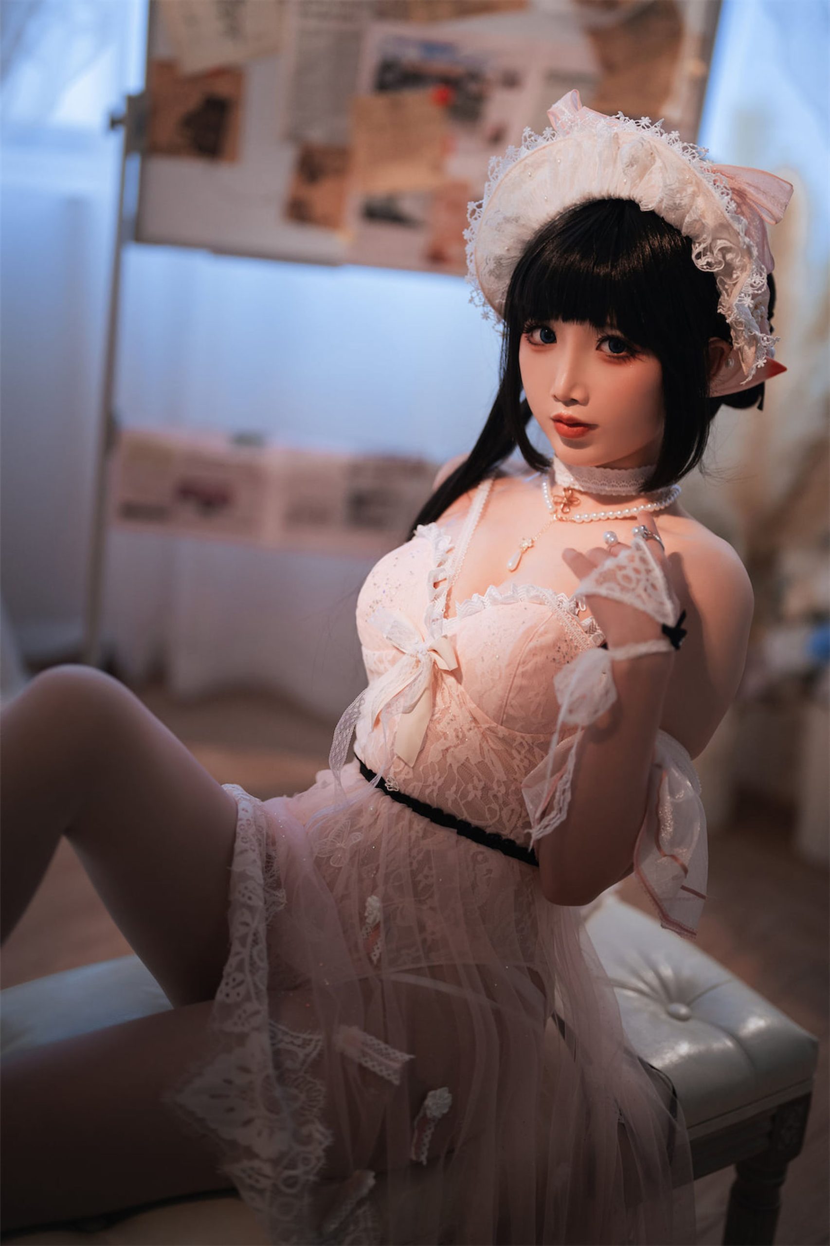 [福利COS] 可爱人气Coser面饼仙儿&半半子 - Arknights 黑x森蚺バレエ
