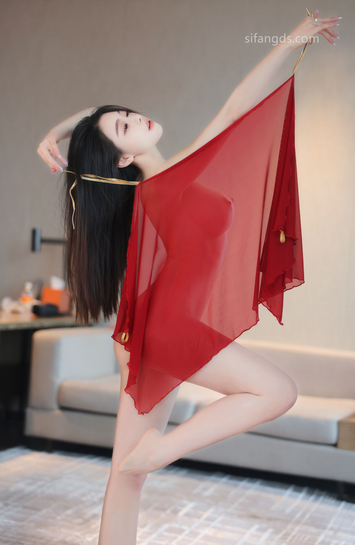XR Uncensored Qing Miao 清妙 – R18 秀人网模特 红色舞裙 S Part02 (47P)