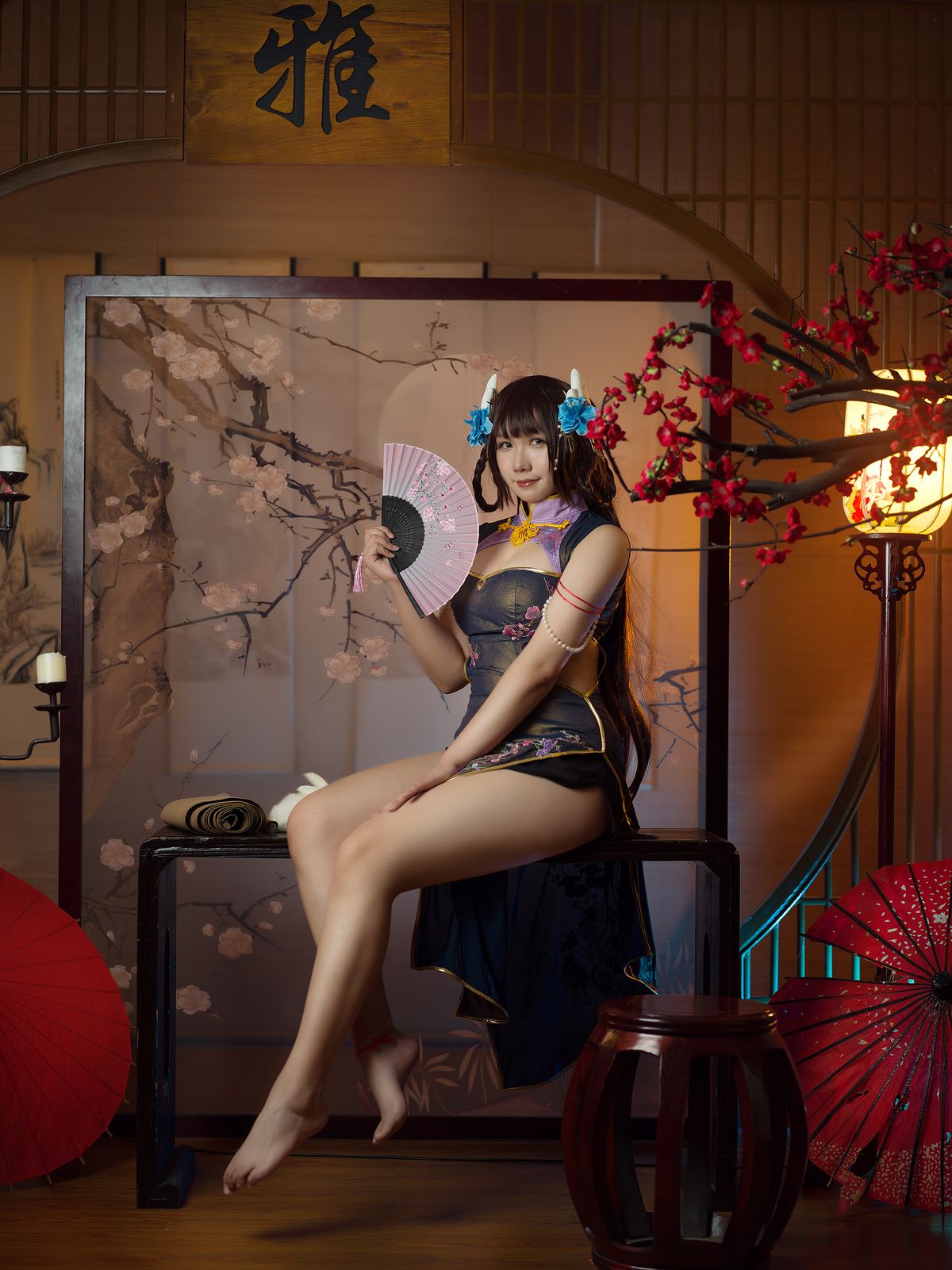 Coser@麻花麻花酱 – 比睿旗袍 (32P)