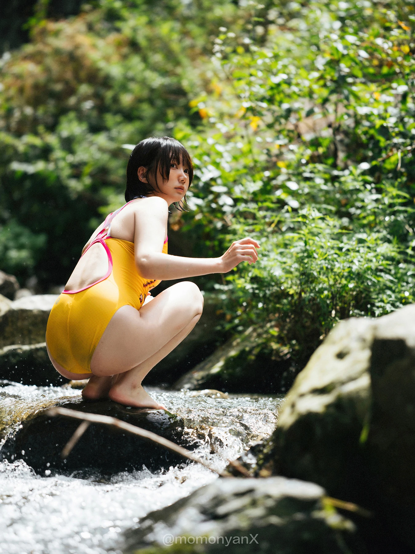Shizuku しずく, 写真集 Fantia 原魔物喵 「夏の小川」 Set.02