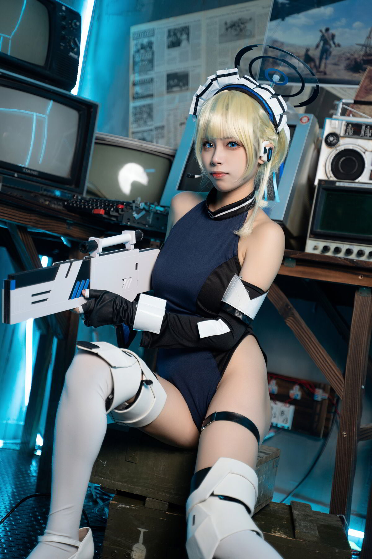 Coser@三無人型 – 蔚蓝档案 飞鸟马时兔女郎 (60P)