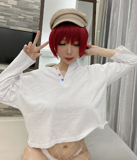 Coser@Kano Nozomi (鹿野希) Vol.10 红发白网袜