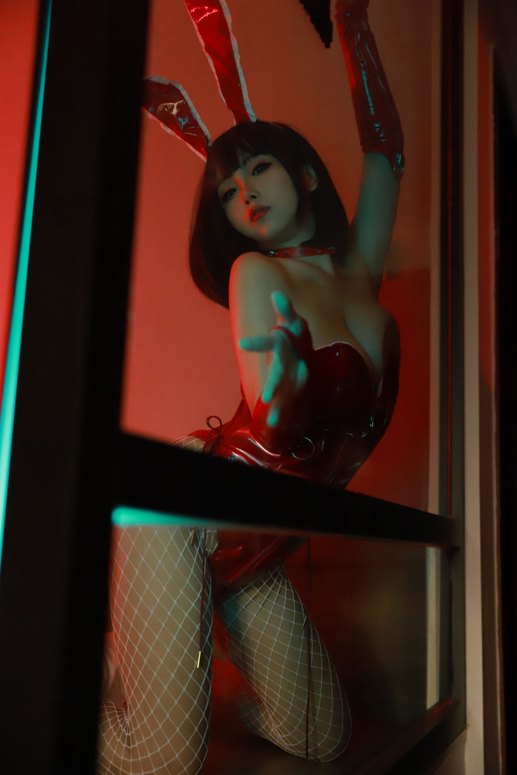 [福利COS] 末夜787 - 红色兔女郎