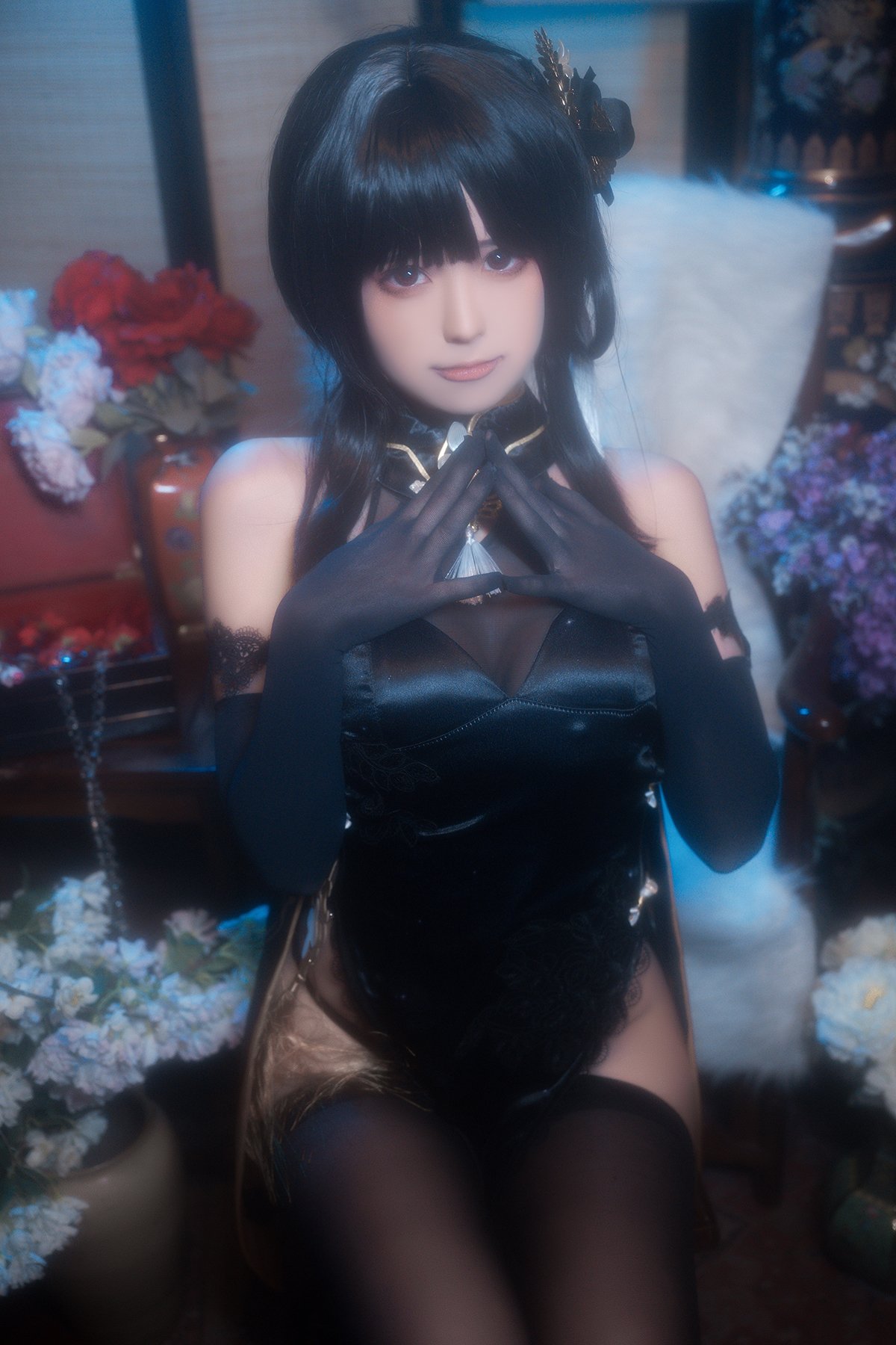 Coser@Quan冉有点饿 – 镇海 黑旗袍