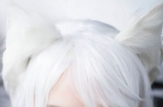 Cosplay Sayathefox 白毛狐狸 浴室诱惑