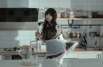 Cosplay 云溪溪 奶桃女仆