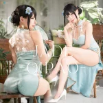 Hane Ame 雨波写真 – Original_Jade Qipao_綠韻旗袍[267MB-30photos]