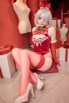 Coser@Bangni邦尼 – 圣诞尼尔 红裙御姐 Part01 (67P)