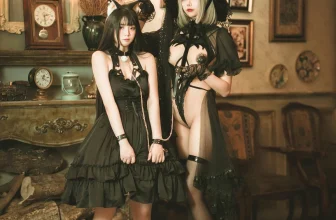 Cosplay 香草喵露露 楊枝甘露 灰色花花蕾絲