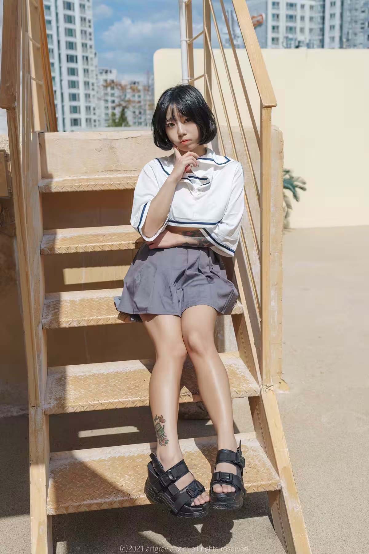 (かほなん) 清純女孩 曲線玲瓏勾勒完美身段 (43P)