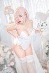 Cosplay SayoMomo小桃 Mashu White Lingerie Body Oi