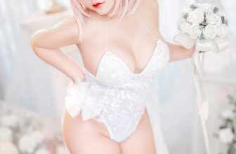 Cosplay SayoMomo小桃 Mashu White Lingerie Body Oi