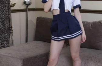 Schoolgirl Askor gets naked for the first time in a tempting fashion (20 Photos)