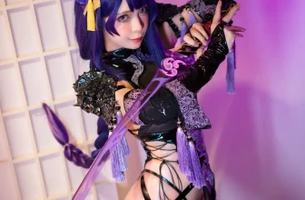 Umeko J cosplay Raiden Shogun – Genshin Impact